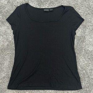 Rachel Zoe Black Ribbed Tshirt